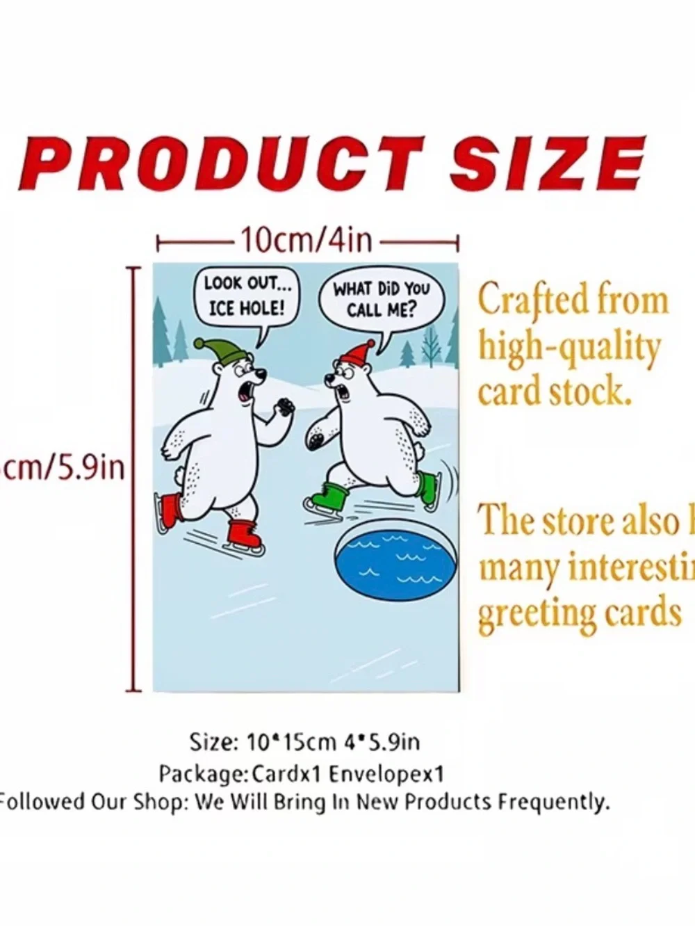 Funny Holiday Polar Bear Greeting Card